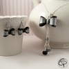 Boucles d'oreilles noeuds argentés bijou nouvel an
