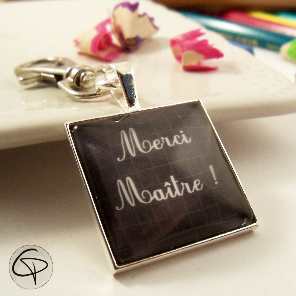 Porte-clef merci maître cadeau original