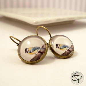 Boucles d'oreilles mésange