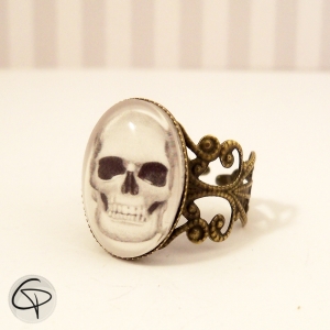 Bague tête de mort femme