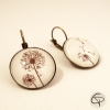 boucles d'oreilles pour femme dessin fleurs de pissenlit fait main