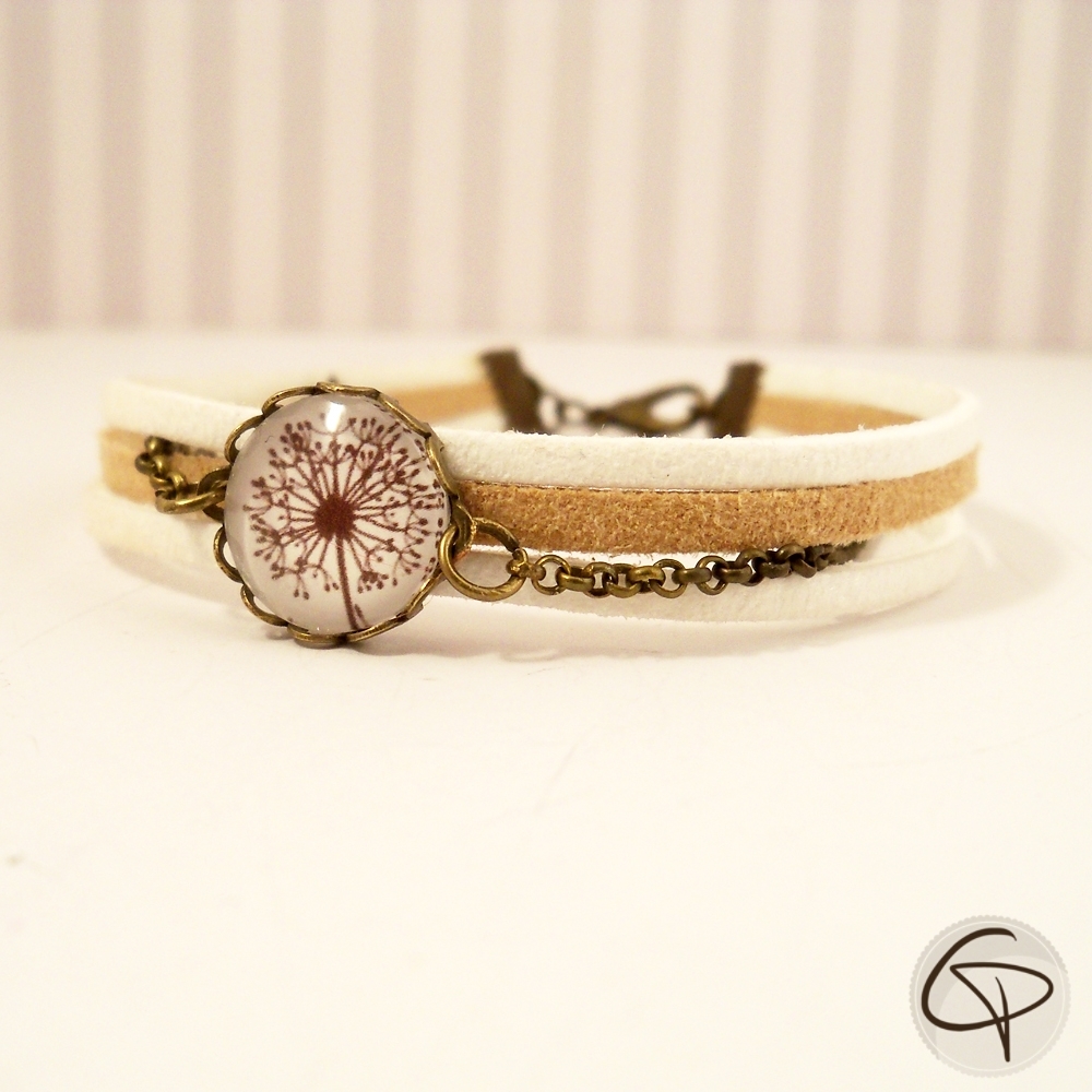 Bracelet fleurs de pissenlit