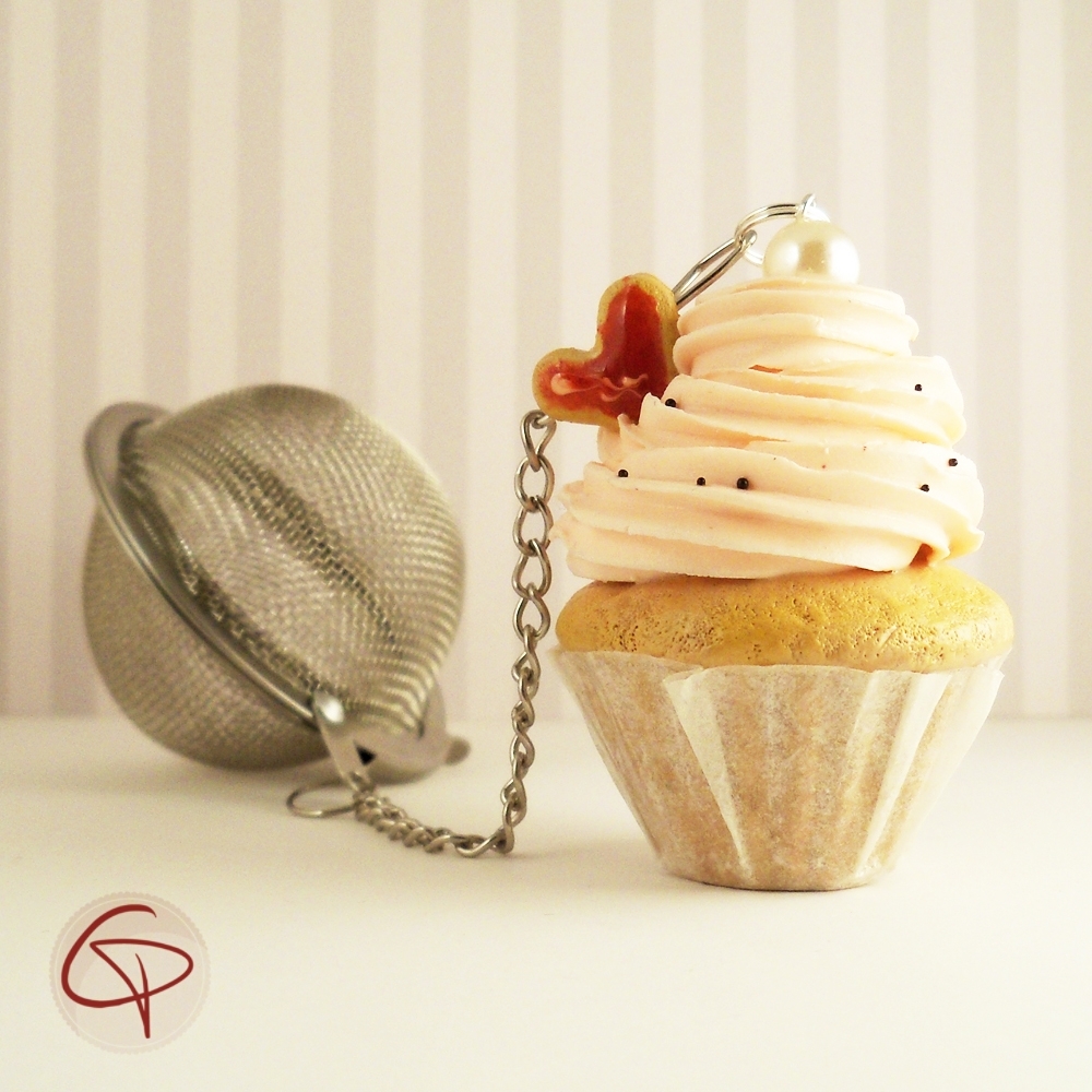 infuseur à thé cupcake blanc contre-poids original