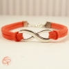 bracelet signe infini cordon corail