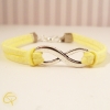 bracelet enfant signe infini suédine jaune