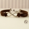 bracelet symbolique cordons marron