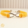 bracelet rose signe infini petite fille 