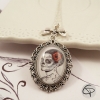 bijou catrina en pendentif collier original femme halloween