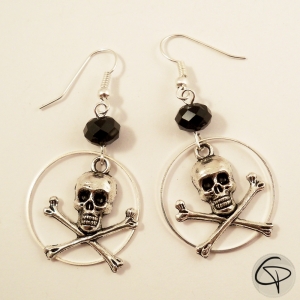 Boucles d'oreilles tête de mort