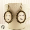 Boucles d'oreilles Alice eat me et drink me