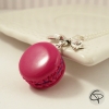 Pendentif macaron fuchsia pour petite fille