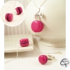 Bijoux petites filles macarons rose fuchsia