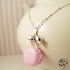 Collier enfant macaron rose pâle