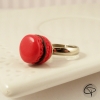Bague macaron rouge bijou fantaisie adolescente