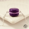 Bracelet macaron violet bijou petite fille