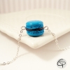 bracelet enfant bijou petite fille macaron bleu fait main