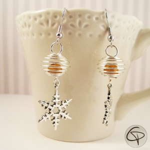 Boucles d'oreilles flocon de neige