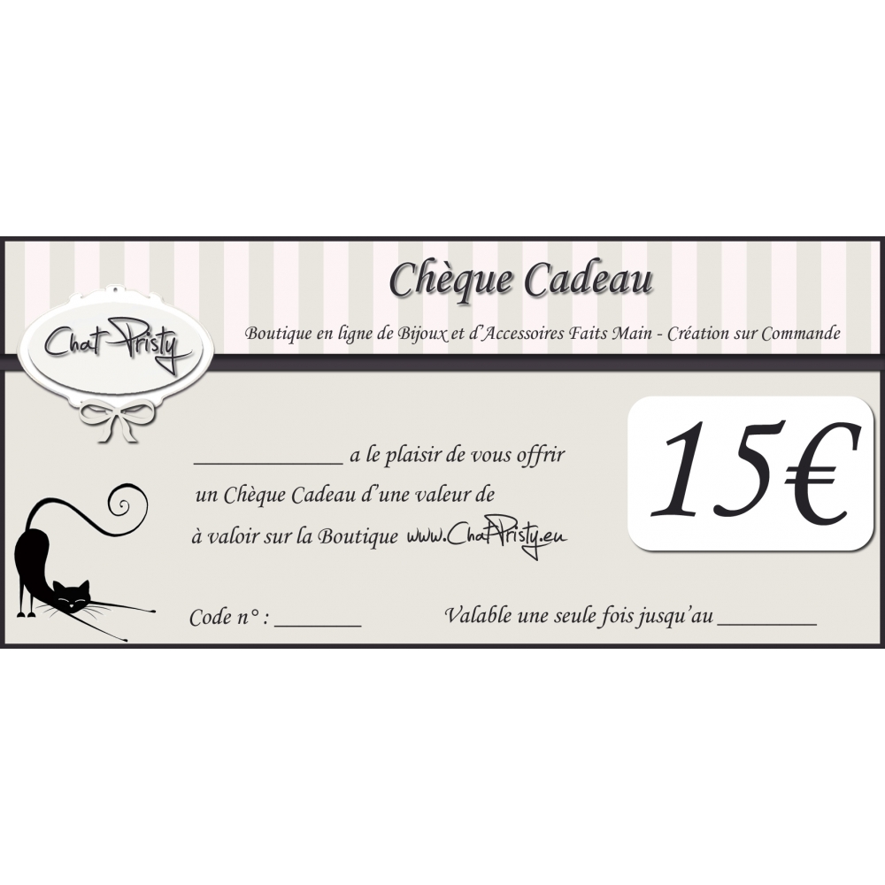 Chèque Cadeau 15€