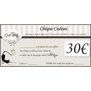 Chèque Cadeau 30€