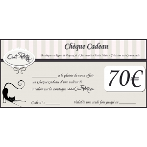 Chèque Cadeau 70€