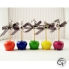 Choix de sautoirs pommes d'amour plusieurs couleur pomme d'amour ruban organza Chat Pristy