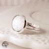 Bague argent pailleté