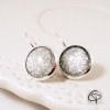 boucles d'oreilles argent pailleté
