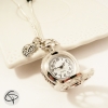 Pendentif grand montre de gousset argenté