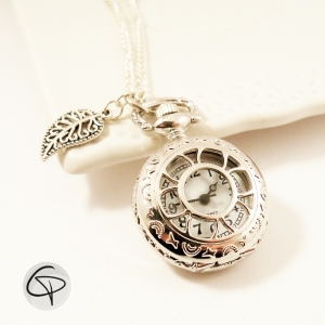 Sautoir montre de gousset style rétro femme