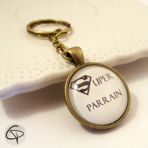 Porte-clef original cadeau pour Super Parrain