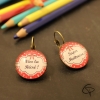Boucles d'oreilles vive la récré et super maîtresse