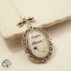 Sautoir argenté avec pendentif Super Atsem