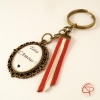 Porte-clef bronze Tata d'amour rubans rouges