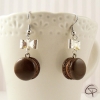 boucles d'oreilles argentées