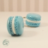 boucles d'oreilles originales pour fille avec des macarons bleu ciel