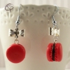 boucles d'oreilles rouge