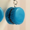 bijoux gourmands femme avec boucles d'oreilles macaron bleu turquoise et noeud délicat