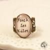 Bague message original "Fuck les kilos"