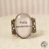 Bague message personnalisé femme "folle amoureuse"