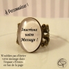 Bague avec message personnalisable sur mesure