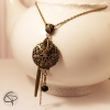 Bijou femme vintage pendentif porte-photographie