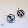 Boucles d'oreilles ancre marine