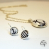 Boucles d'oreilles ancre marine originale femme