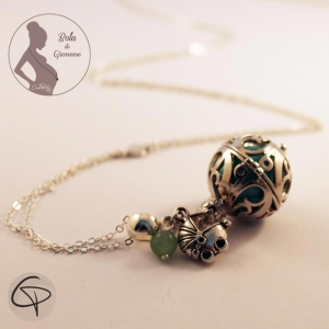 Bola de grossesse perle musicale vert d'eau berceau bola original bijou femme enceinte