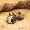 Boucles d'oreilles bronze pour femme thème tropicale