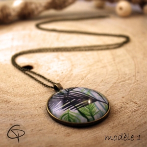 Pendentif tropical coloré bijou femme été