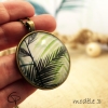 Pendentif dessin feuille de palmier bijou tropical original