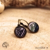 boucles d'oreilles femme bronze médaillon palmier