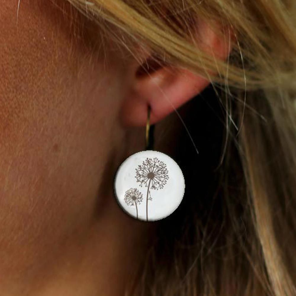 Boucles d'oreilles fleurs de pissenlit