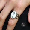 Bague bronze clef vintage